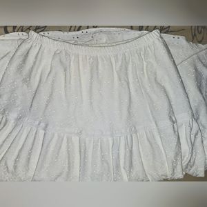Espresso white eyelet skirt, size medium